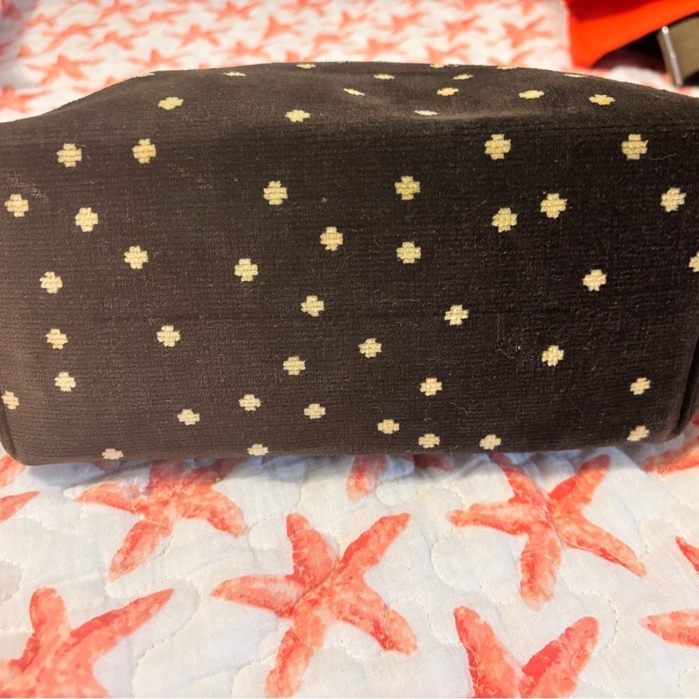 Vintage Brown and Tan Polka Dot Bag - Picture 3 of 5